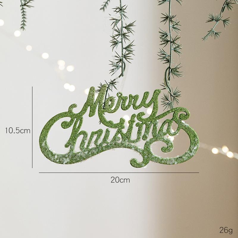 Christmas Decorations Xmas Plastic Powder English Letter Sign Pendant Festival Decoration For Home Small Gifts New Year