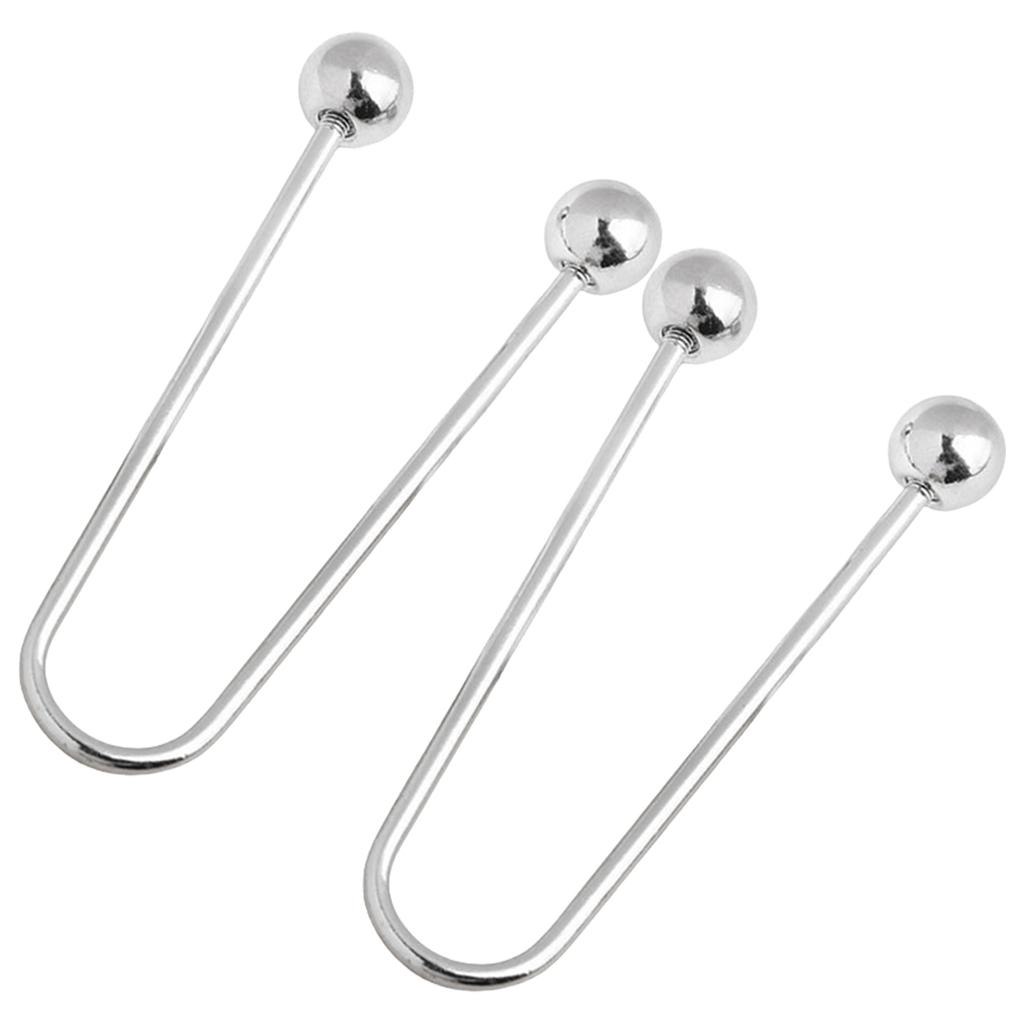 2Pcs U-Shaped Spirals Fastener Double Head Brooch for Clothing Security Shawl Waistline Fixing Button for Loose Garments