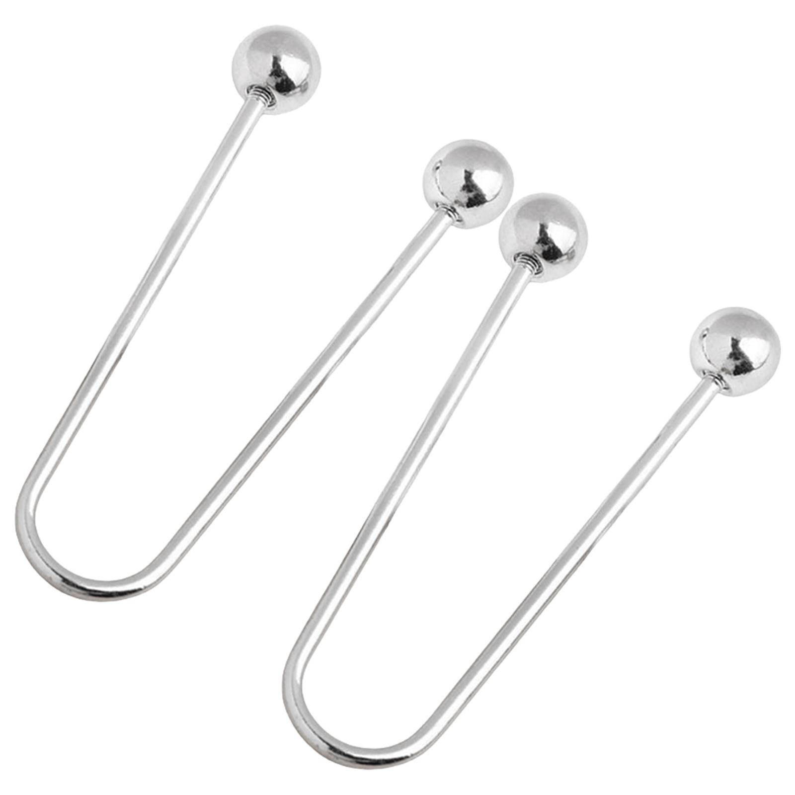 

2Pcs U-Shaped Spirals Fastener Double Head Brooch for Clothing Security Shawl Waistline Fixing Button for Loose Garments L