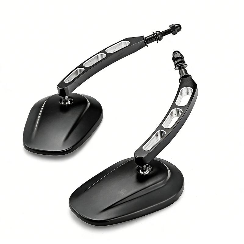2 Pieces Sturdy Aluminum Motorcycle Mirrors Including Protective Layer For Older Bike Styles