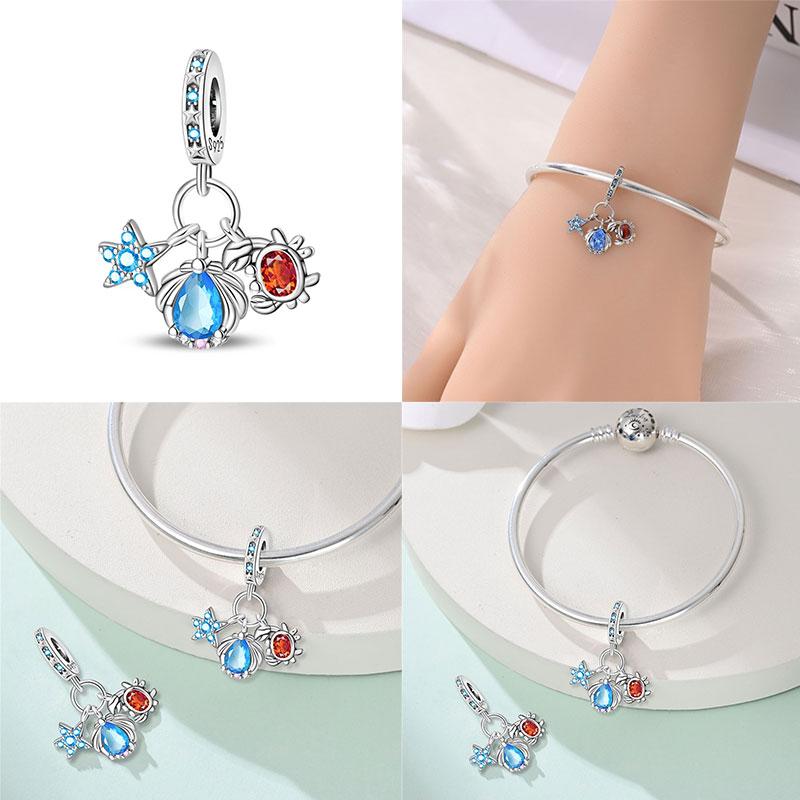 New 100% Copper Summer Coconut Beach Travel Ai Robot Charms Fit Originalbracelet Diy Jewelry Making Women Gift