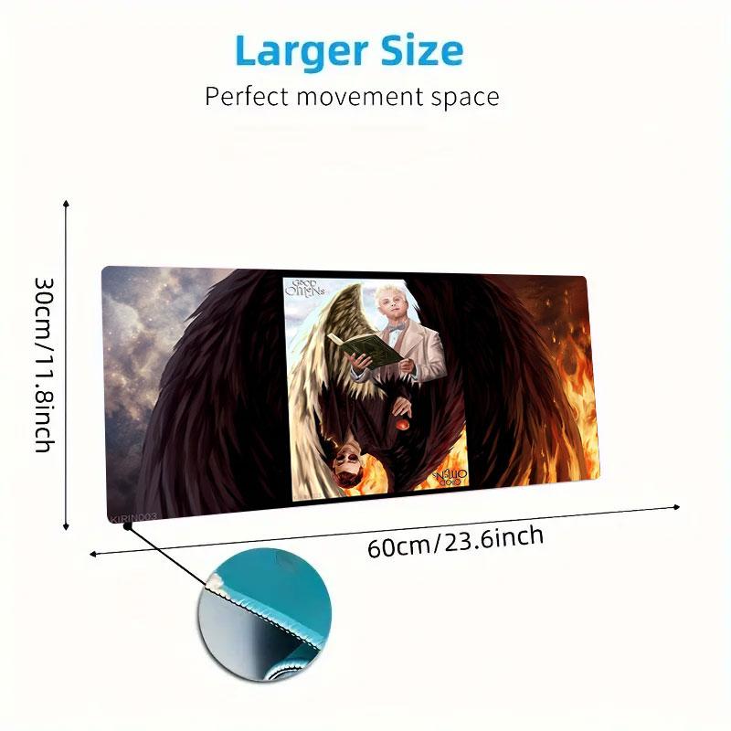 Angel Wings Book Large Size Mouse Pad Large Gaming Table Cushion Nonslip Laptop Tablet Big Mousepad Xxl Mat Mini Pc Playmat With Lock Edge