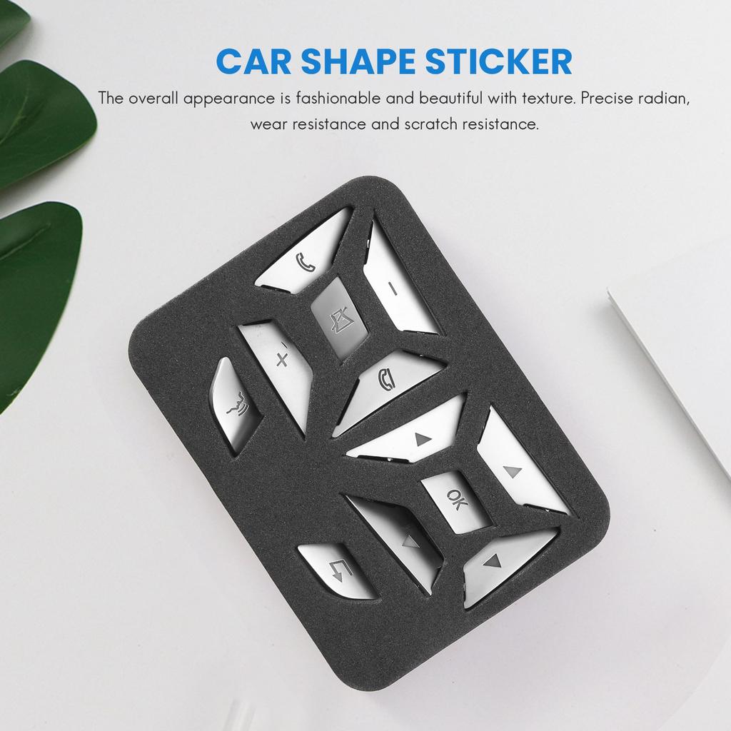 Steering Wheel Button Switch Trim Cover Sticker For Mercedes Benz A B C E Ml Gl Cla Gla Glk Sl Slk Class W176 W246 W212