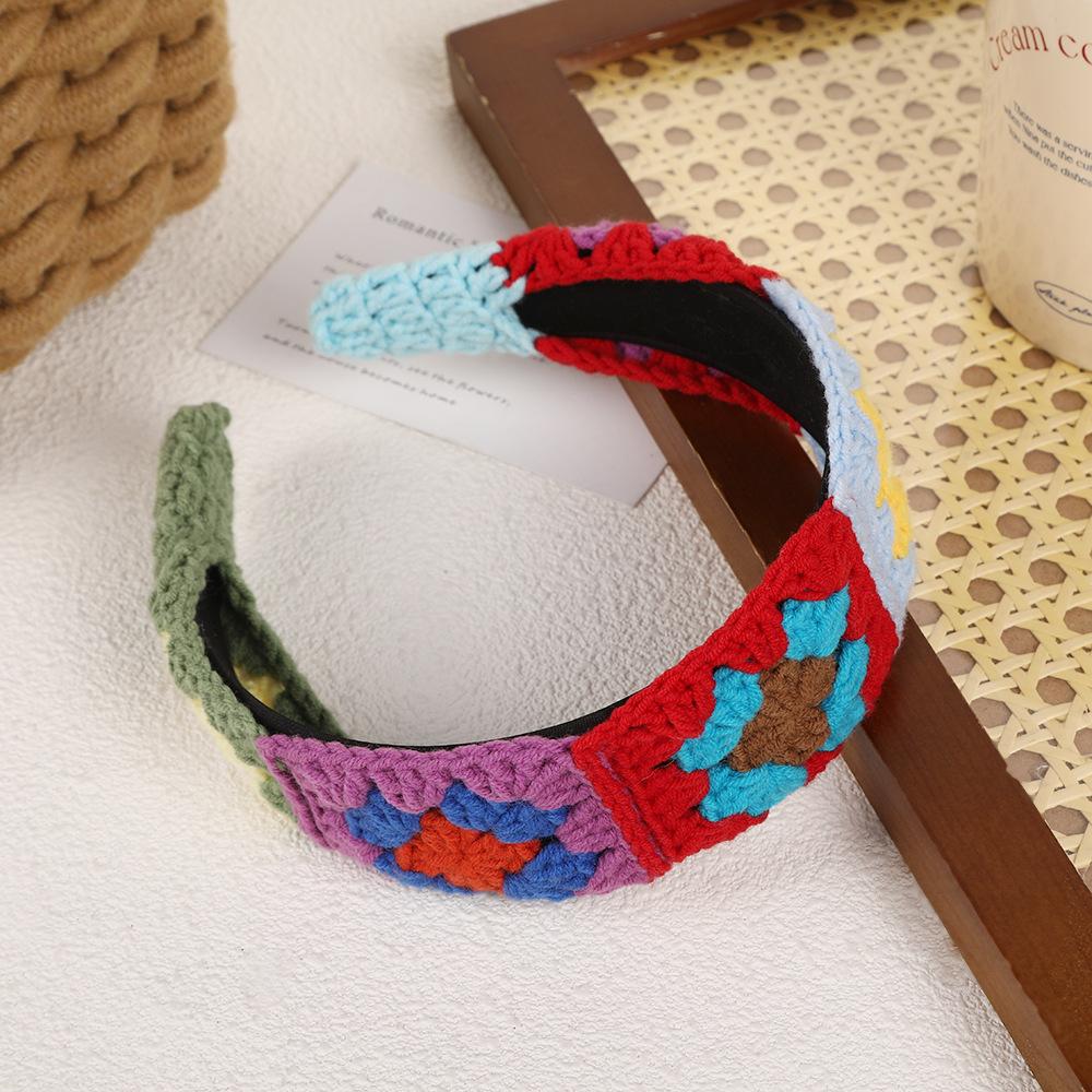 

Вязание крючком повязка на голову Mori для бабушки, сетка, ручная вязка, ветреный местный этнический стиль