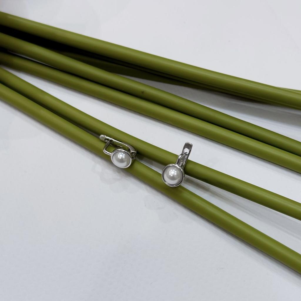 Серебряные серьги с натуральным жемчугом (2167952)