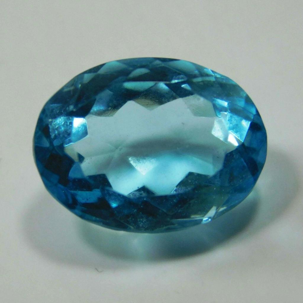 Natural Blue Aquamarine Loose Gemstone 9.70 Ct Oval Shape for Jewelry Making and Gem Collections