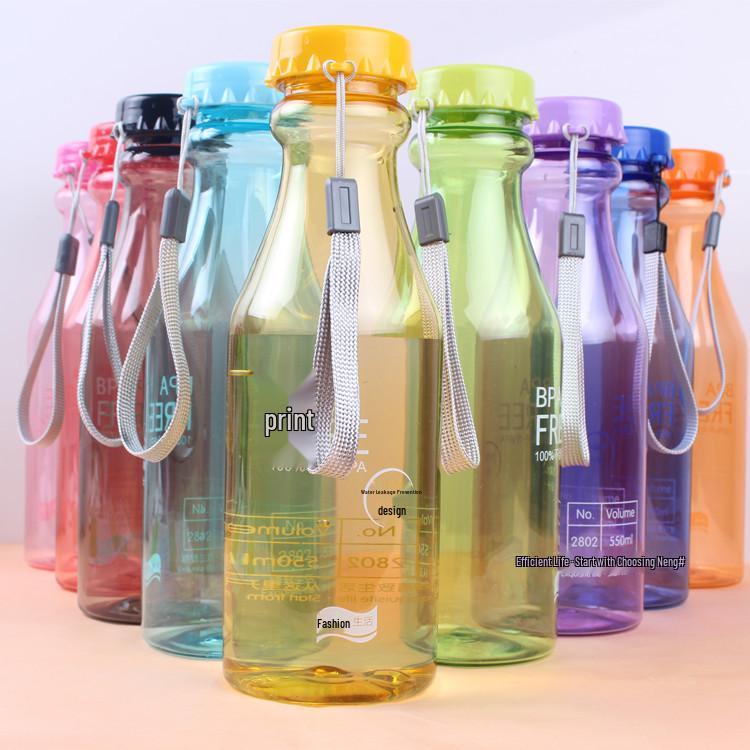 

Candy-Colored Unbreakable Transparent Sports Water Bottle Tumbler, 550ml 550ml