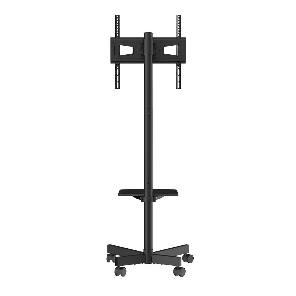 Mobile TV Stand, Mobile TV Cart for 23 To 60 Inch TVs, Height Adjustable Portable TV Stand with Wheels, with A Tray for Audio-Visual Devices, Rolling