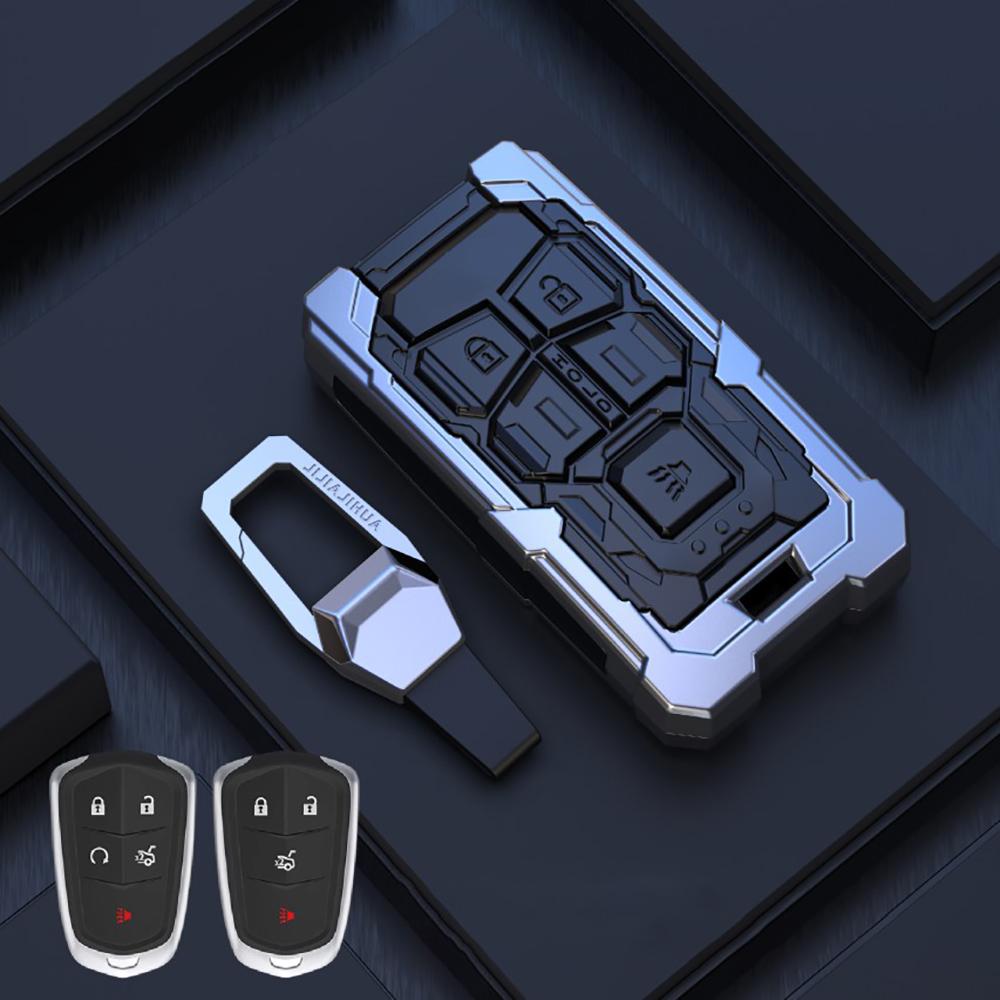 Zinc Alloy Car Key Case Shell For Cadillac Ats-L Xts Xt4 Xt5 Xt6 Cts Ct4 Ct5 Ct6 Ats 28T Srx Escalade Keychain Auto Accessories