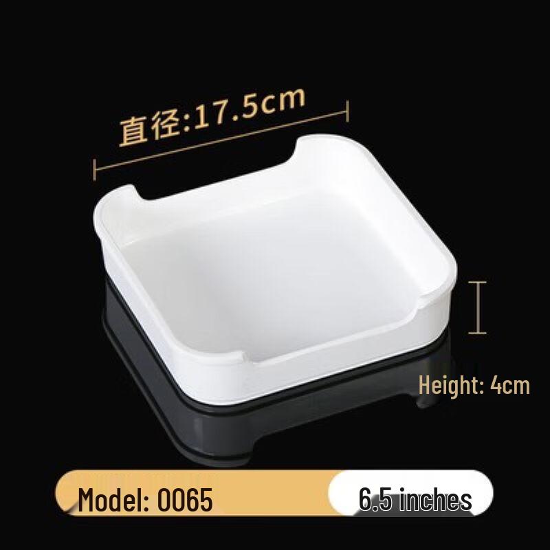 

Commercial Melamine Square Dinner Plates, 10-Pack