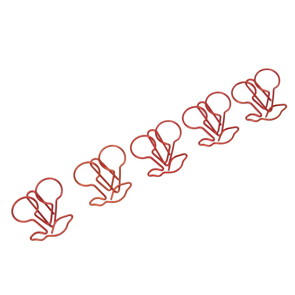 50PCS Paper Clips Slip Resistant Portable Exquisite  Fruit Shape Document Organizing for Home