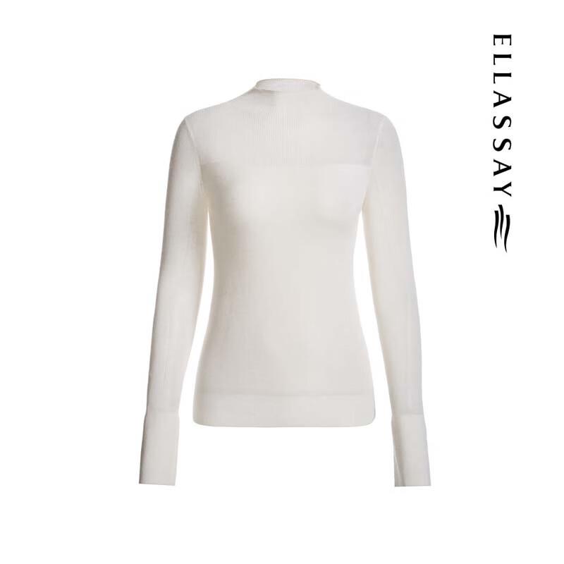 ELLASSAY Haut tricoté slim à col semi-haut pour femme