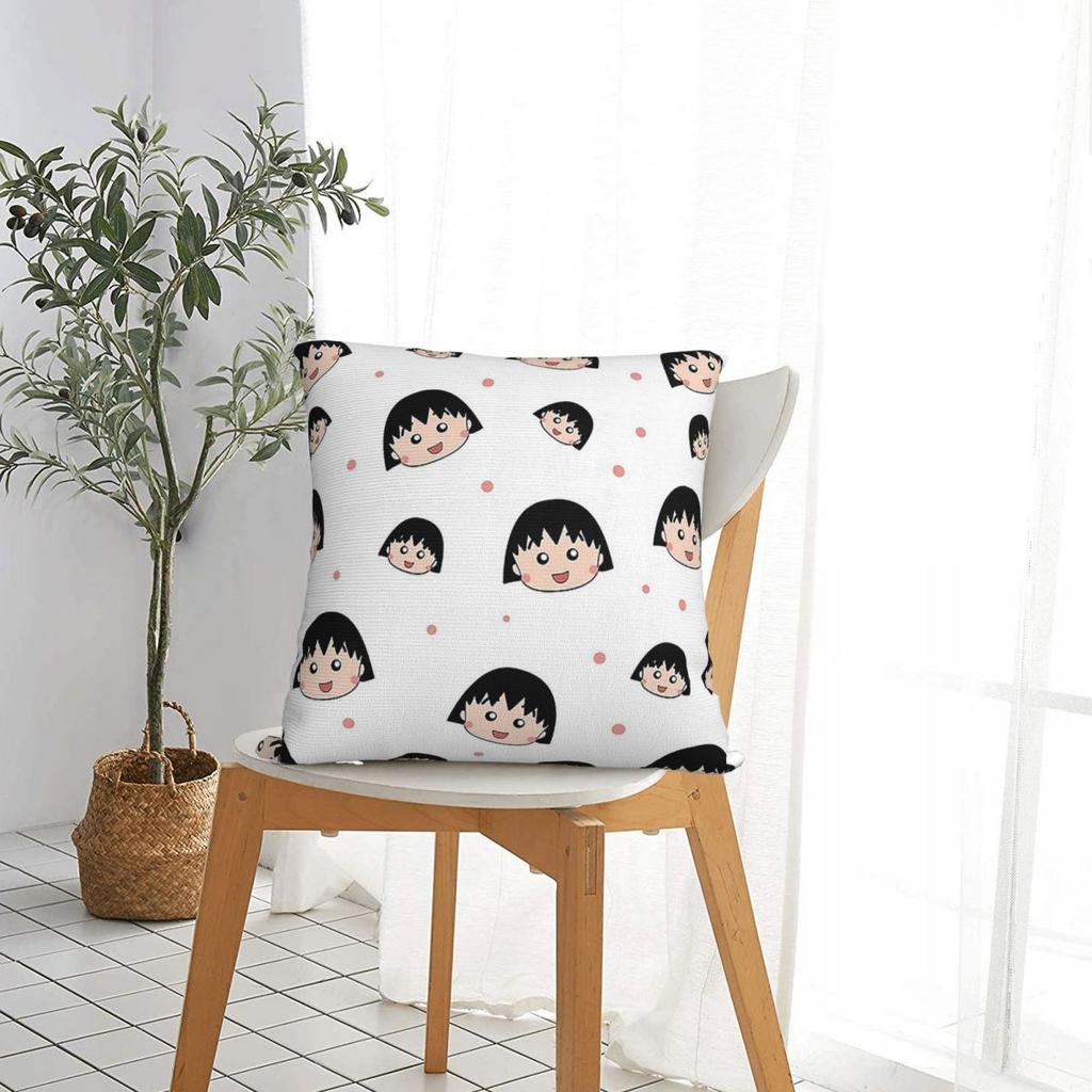 Federa Cuscino Quadrata Chibi Maruko Chan Copricuscino Federa Cuscino Copricuscino da Lancio per Casa Camera da Letto Auto