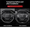 Car Interior Leather Carbon Fiber Steering Wheel Cover Non-slip For Peugeot 408 4008 308 3008 Rifter 5008 508 2008 208 301 RCZ
