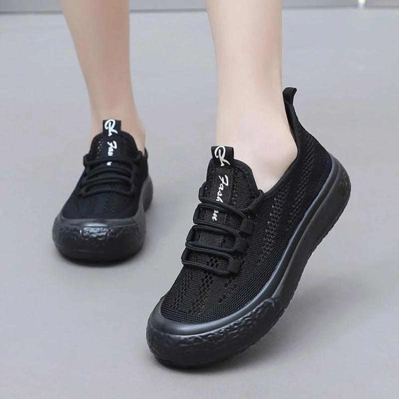 New In 2025 Mesh Breathable High On Platform Shoes for Women Offers Original Deals Y2k Fashion Korean Light Woman Footwear Sale