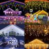 Gipskraut-Stil Solar-Lichterkette mit blinkenden Sternen für Weihnachts- und Hochzeitsdekoration