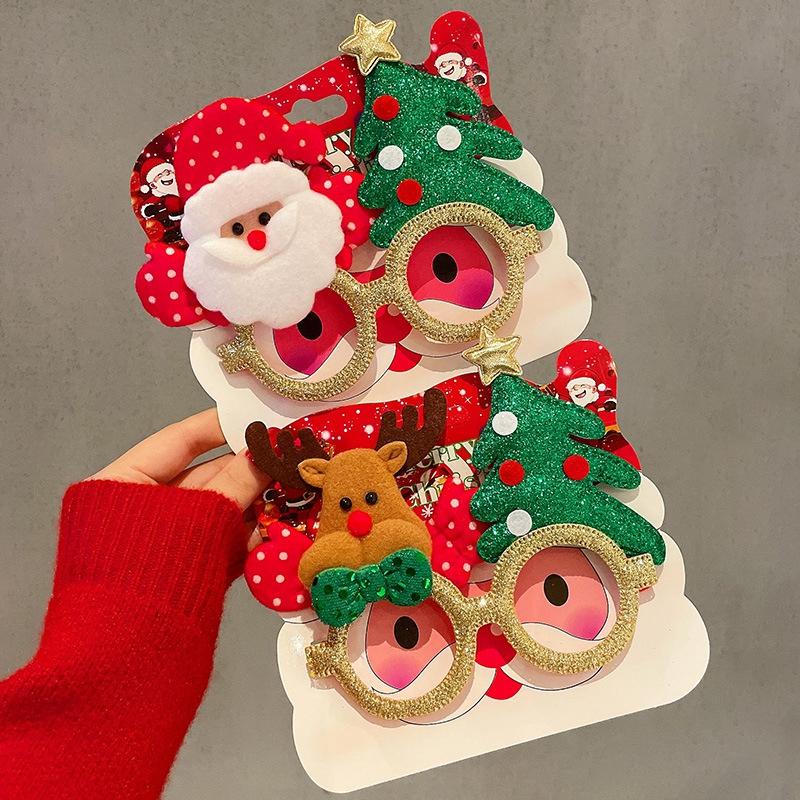 Christmas Party Favor Party Gifts Christmas Decoration New Santa Claus Glasses Accessorie Decorative Glasses Photo Props