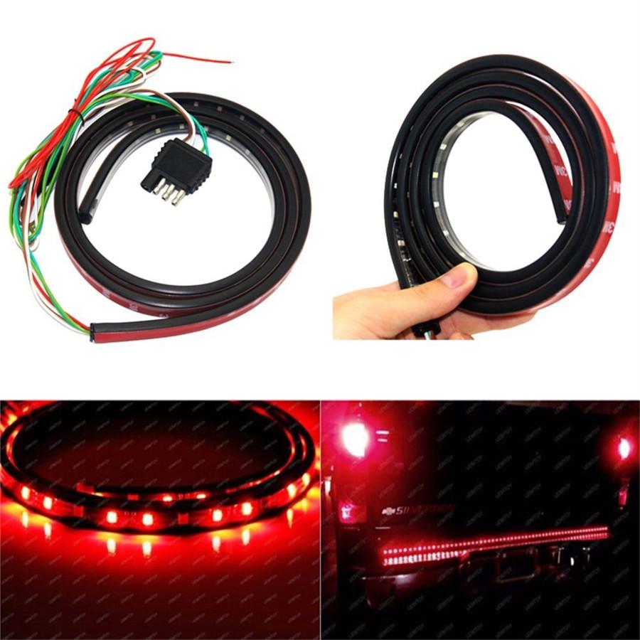 Red/White 60" Tailgate LED Strip Light Bar For Backup Brake Turn Signal Light