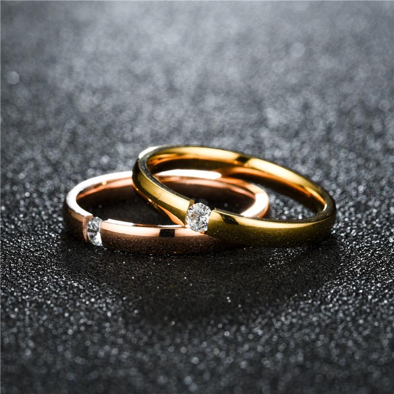2026 Stainless Steel Ring with Zirconia for Men And Women Wedding Engagement