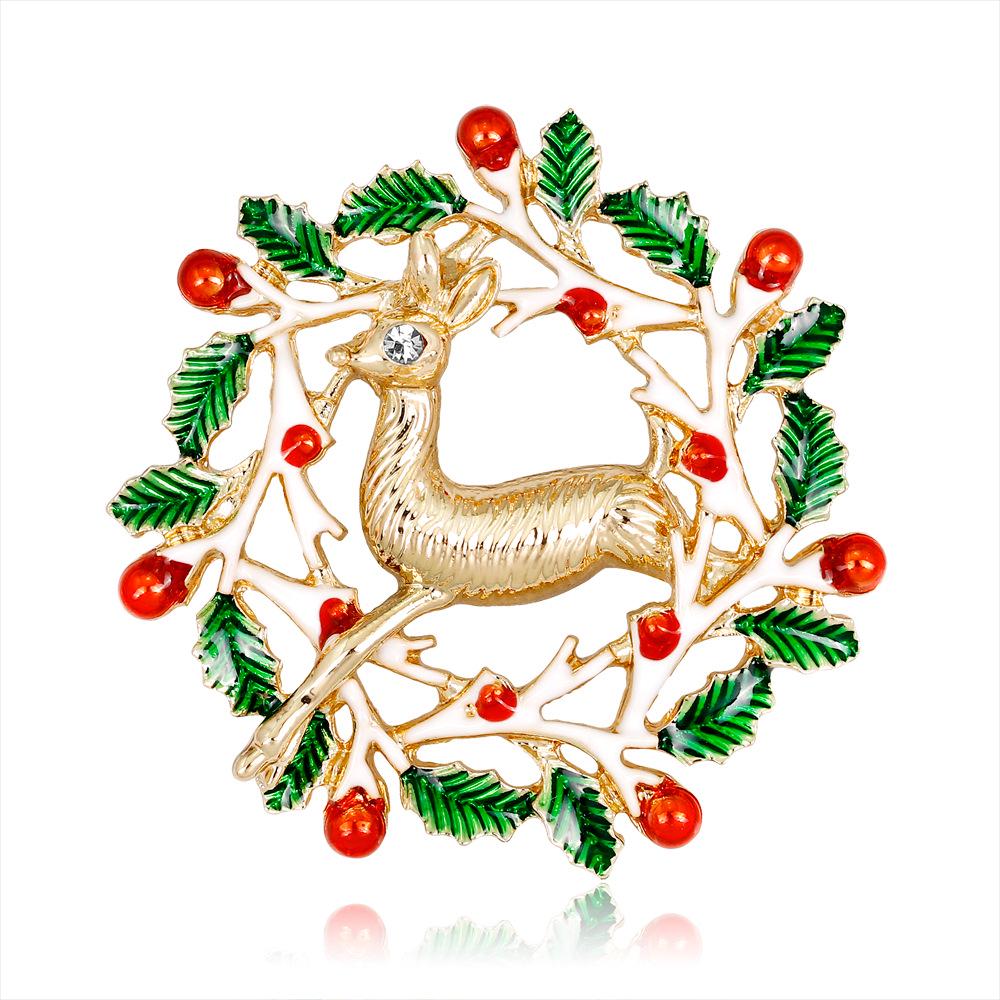 

Fashion Brooch Cartoon Personal Christmas Elk Brooch AL378-A #1