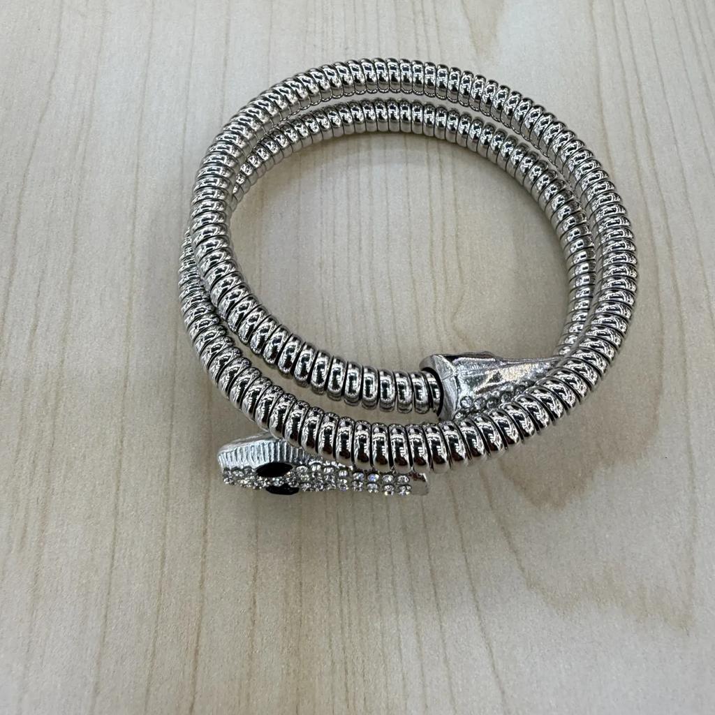 Neues funkelndes schlangenförmiges High-End-Leichtluxus-Armband, Modisches Retro-Armband