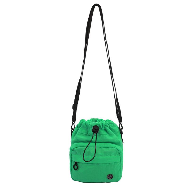 Women's Portable Sports Water Cup Bag Drawstring Nylon Crossbody Mini Mobile Phone Bag