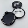 4 pièces 74MM ( Diamètre Intérieur 69MM) Emblème Badge Logo Édition Sport Cache-Moyeux de Roue de Voiture Jantes Moyeu Jante Cache-Moyeux Remplacer Accessoires de Voiture