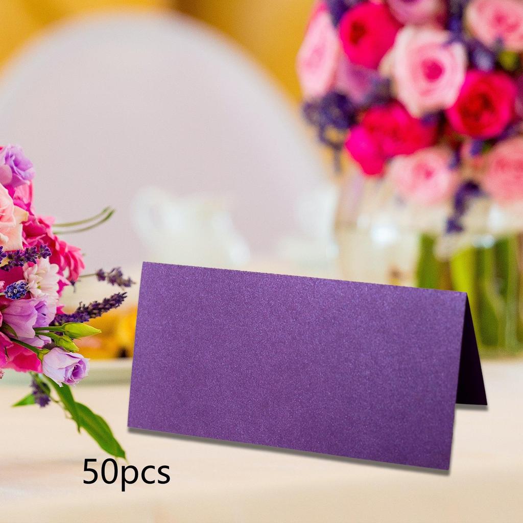 50Pcs Paper Place Cards Dinner Invitation Cards Name Tags Table Number for Reception Restaurant Anniversary Birthday Dinner