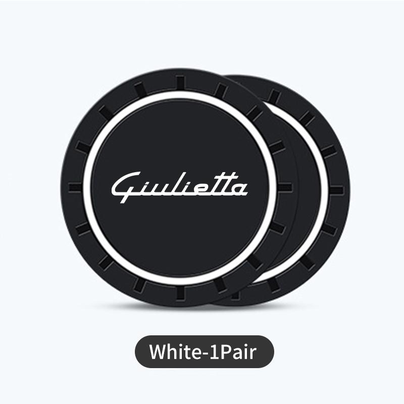 2026 Hot Alfa Romeo Car Logo Non Slip Water Cup Pad Auto Coasters Interior Anti-skid Mat Holders For Alfa Romeo 159 Giulietta Gi