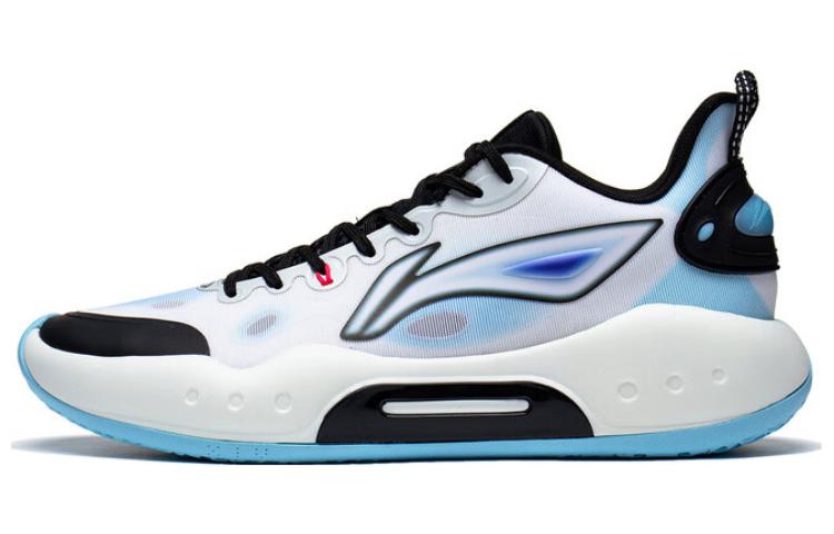Li Ning YuShuai Team Lightweight Cushioning Slip Resistant Low Top Basketball Shoes Men's White Black ABPT039-1