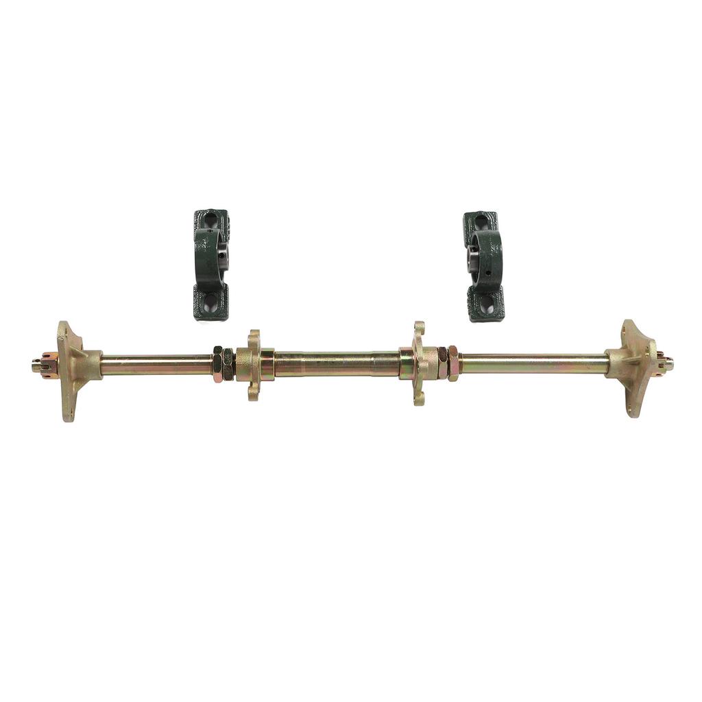 24inch Rear Axle Shaft Kit Metal Anti Impact Hubs Fixing Mounts Flanges Set for 50‑150CC ATVs Quads Drift Trikes