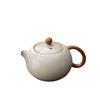 Small Beige Crackle Glaze Ru Ware Xishi Teapot – Ceramic Kung Fu Tea Infuser Set