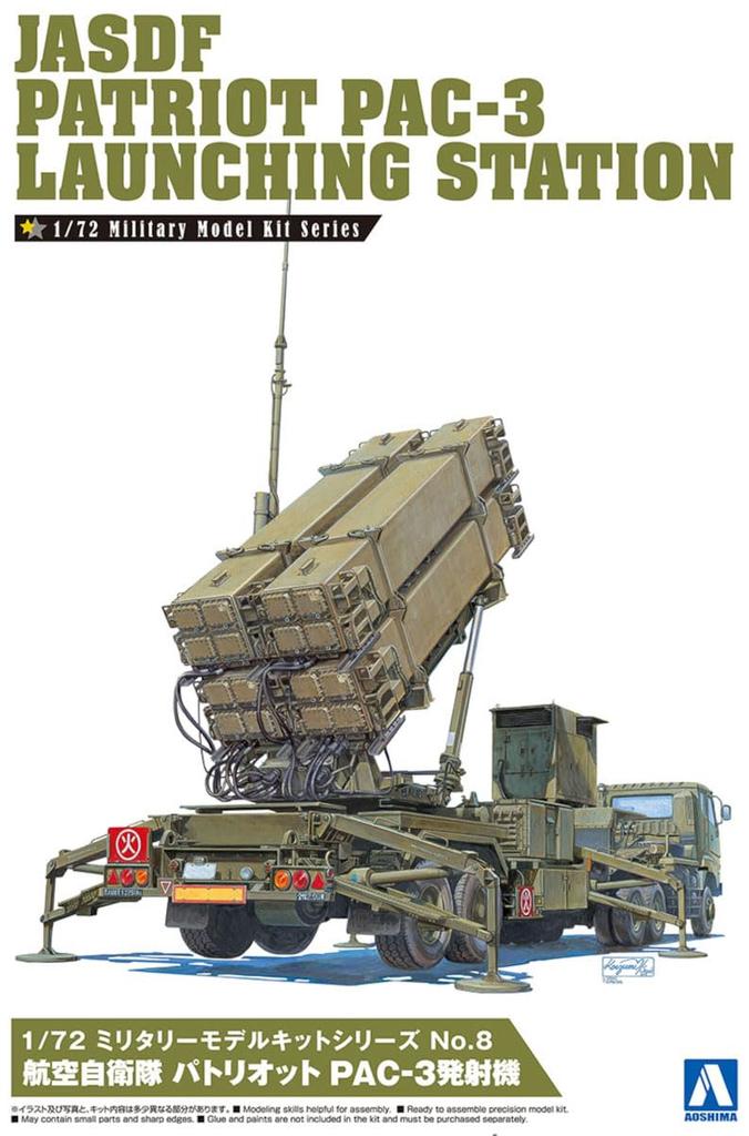 Aoshima Bunka Kyozai Military Model Series 8 Japan Air Force Patriot Launcher Plastic Model Kit Co., Ltd. (AOSHIMA) 1/72 No. Self-Defense PAC-3