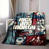 1pc Rick and Morty Blanket Lightweight Flannel Throw For Sofa, Bed, Travel, Livingroom, Office, Couch, Chair, And Bed