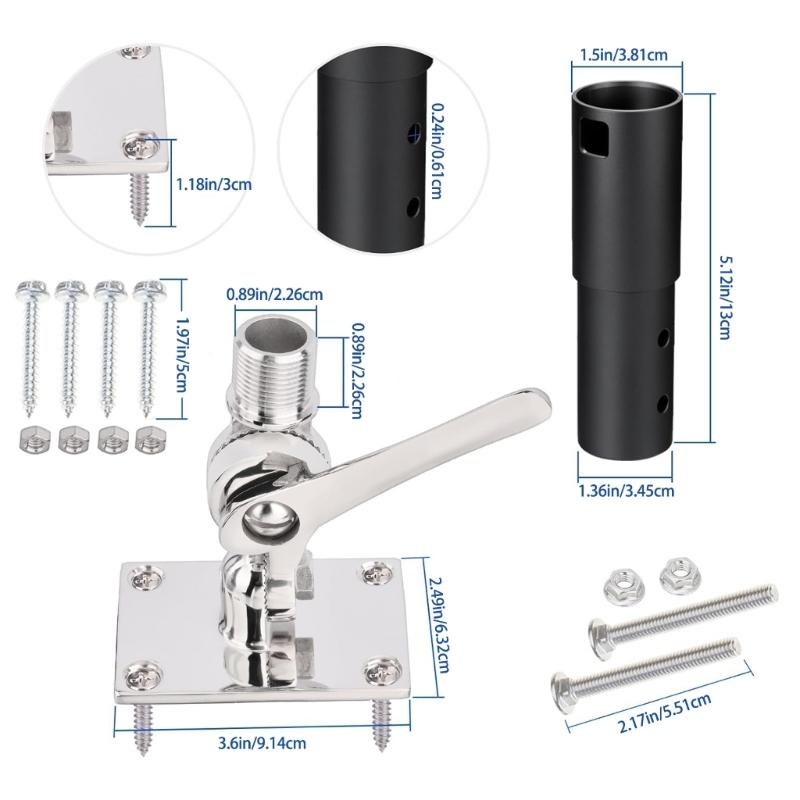 Outdoor Antenna Mount Accessories Antenna Mounting Kit Adjustable Antenna Base Mount Kit for Starlink Satellite Dish V2