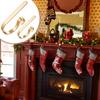 Weihnachtsstrumpfhalter aus Metall, Weihnachtssockenhaken, Kaminsims-Weihnachtsstrumpfclips, verstellbar, Party-Weihnachtszubehör