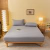 99% Waterproof Bed Sheet Cotton Fitted Sheet with Elastic Bands Non Slip Adjustable Mattress Covers Bed Protector Cover (with Pillowcase) 3pcs