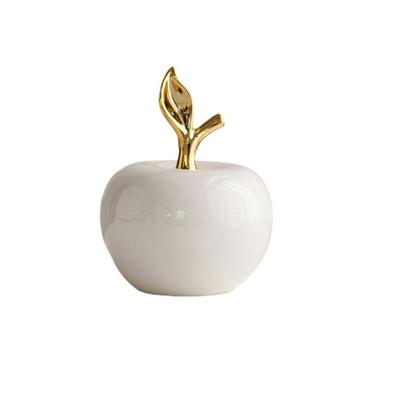 Ceramic Apples Statue Home Decorations Decorative Sculptures Table Ornament Pottery Decoration Fruit Figurines Gifts