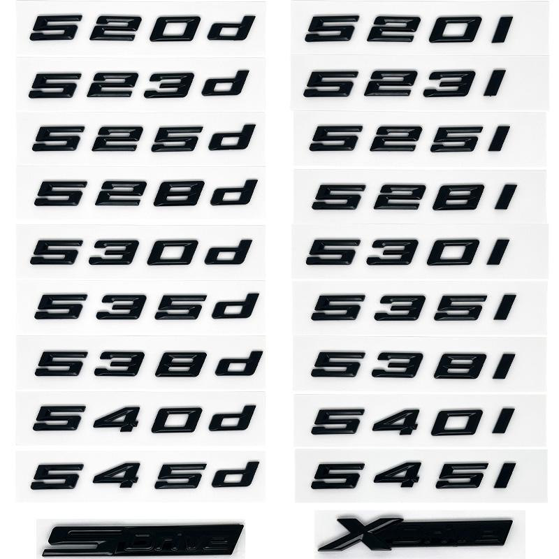 Pro BMW řady 5 E39 E60 E61 F10 F11 G30 520d 523d 525i 528i 530e 535i 540e Styling auta Kufr Písmenný znak Logo zadního víka Černý