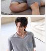 Xuan Liang Men's Sleepwear Summer Thin Style Cool Feeling Pure Cotton Short sleeved Shorts Casual Large Size Outerwear Home Clothing Set