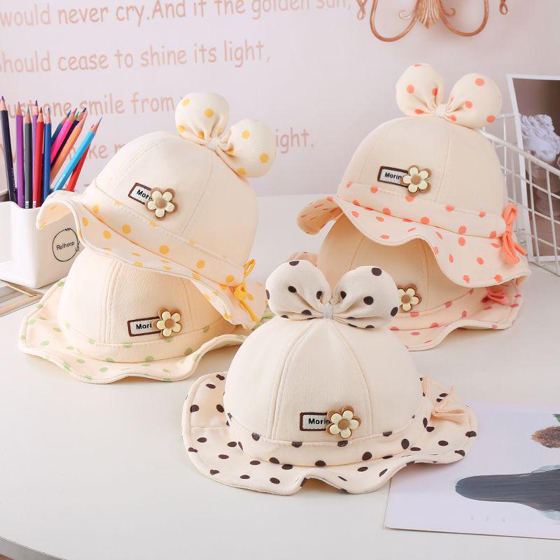 Adjustable Thickened Baby Girl's Fisherman Hat for Spring & Autumn