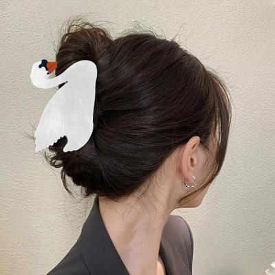 Hair Claw Clip Swan Shape Hair Claw Clip Set Acetate Barrettes for Women Shaped Anti-slip Hair Accessories Acetate Accessory