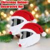 1/2Pcs Christmas Motorcycle Helmet Hats Christmas Themed High-quality Funny Plush Decor Hat Winter Riding Warm Helmet Cover