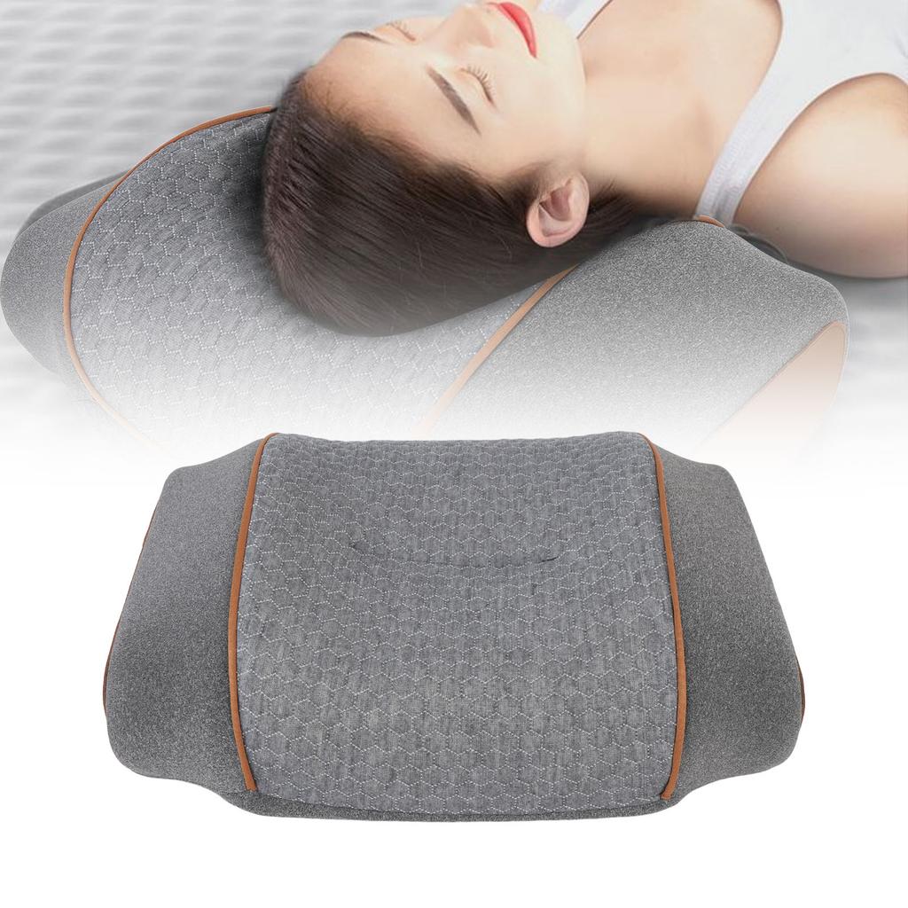 Heated Neck Pillow Gray USB Powered 3 Heating Levels Memory Foam Ergonomic Neck Support Pillow