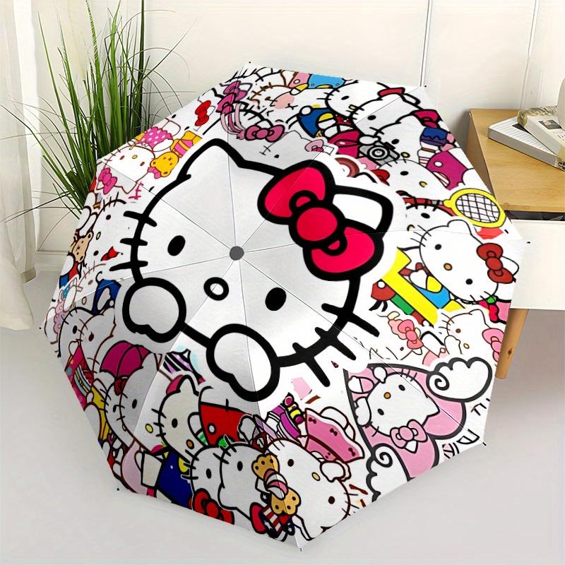 1pc Hello Kitty Automatic Opening/closing Umbrella, Compact Travel Umbrella - - Festive Accessory, Sturdy Ribs Yy250807096