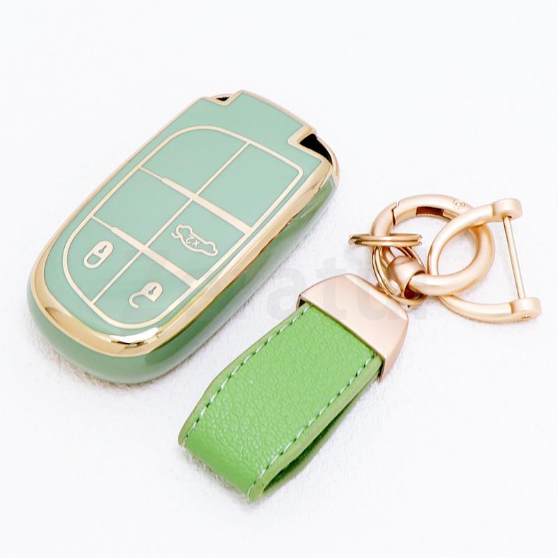 Auto Shell Fob Accessaries For Chrysler 300C Wrangler Dodge For Jeep Renegade Compass Grand Cherokee Tpu Car Key Cover Case