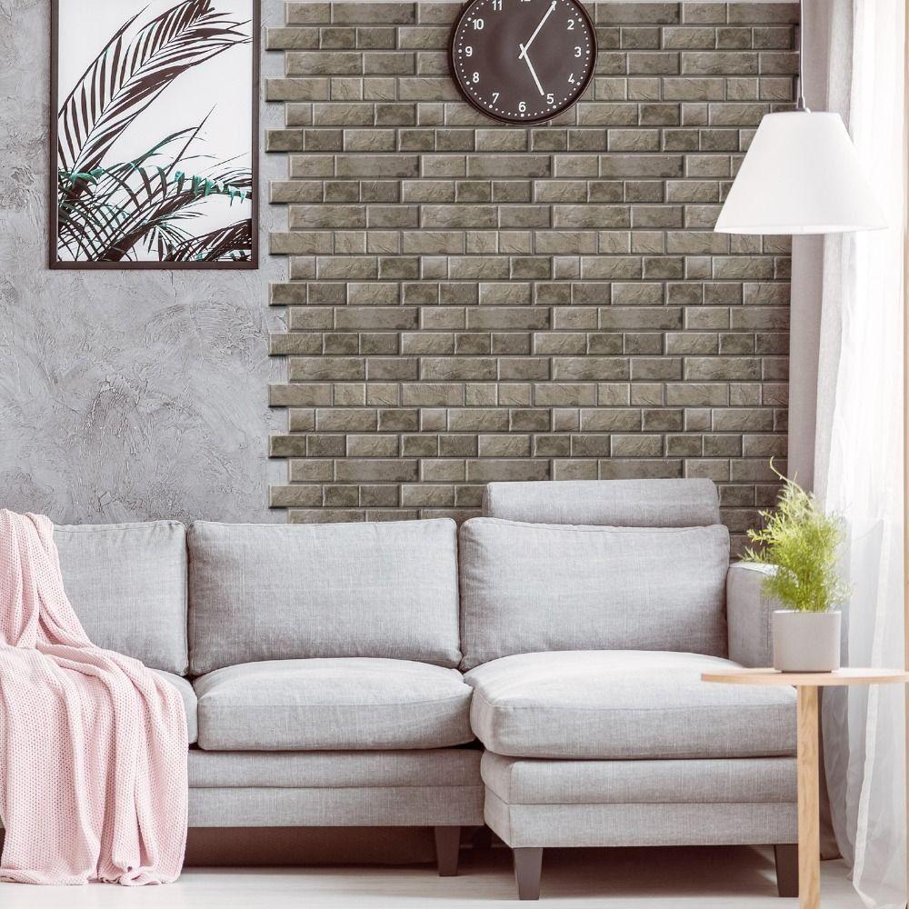 Kolej DIY Cihlový design pro nástěnnou dekoraci Nástěnná nálepka 3D Tapeta Pozadí Tapeta