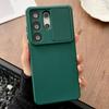Soft Liquid Silicone Slide Camera Protection Case For Samsung S26 Ultra S25 S24 Plus S23 S22 S21 S20 FE Anti-Slip Bumper Cover