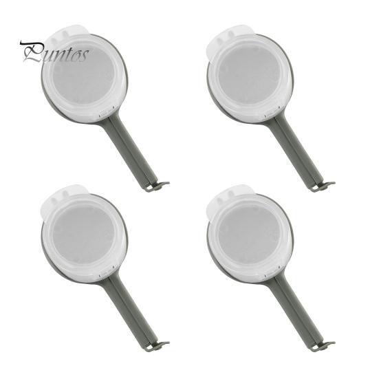 

4 шт. зажим для пакетов с зажимом и носиком для заливки, пищевой запайщик для пакетов с конфетами, простые в использовании зажимы для закусок, многоразовые зажимы для пакетов для организации и 4pcs серый