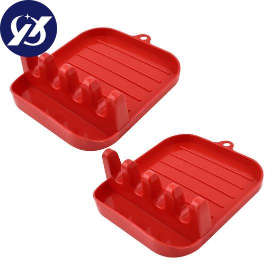 Yousheng 2Pcs Pot Lid Rack Easy To Clean Spoon Chopsticks Rest Holder Space-Saving Countertop Kitchen Utensil Holder for Home